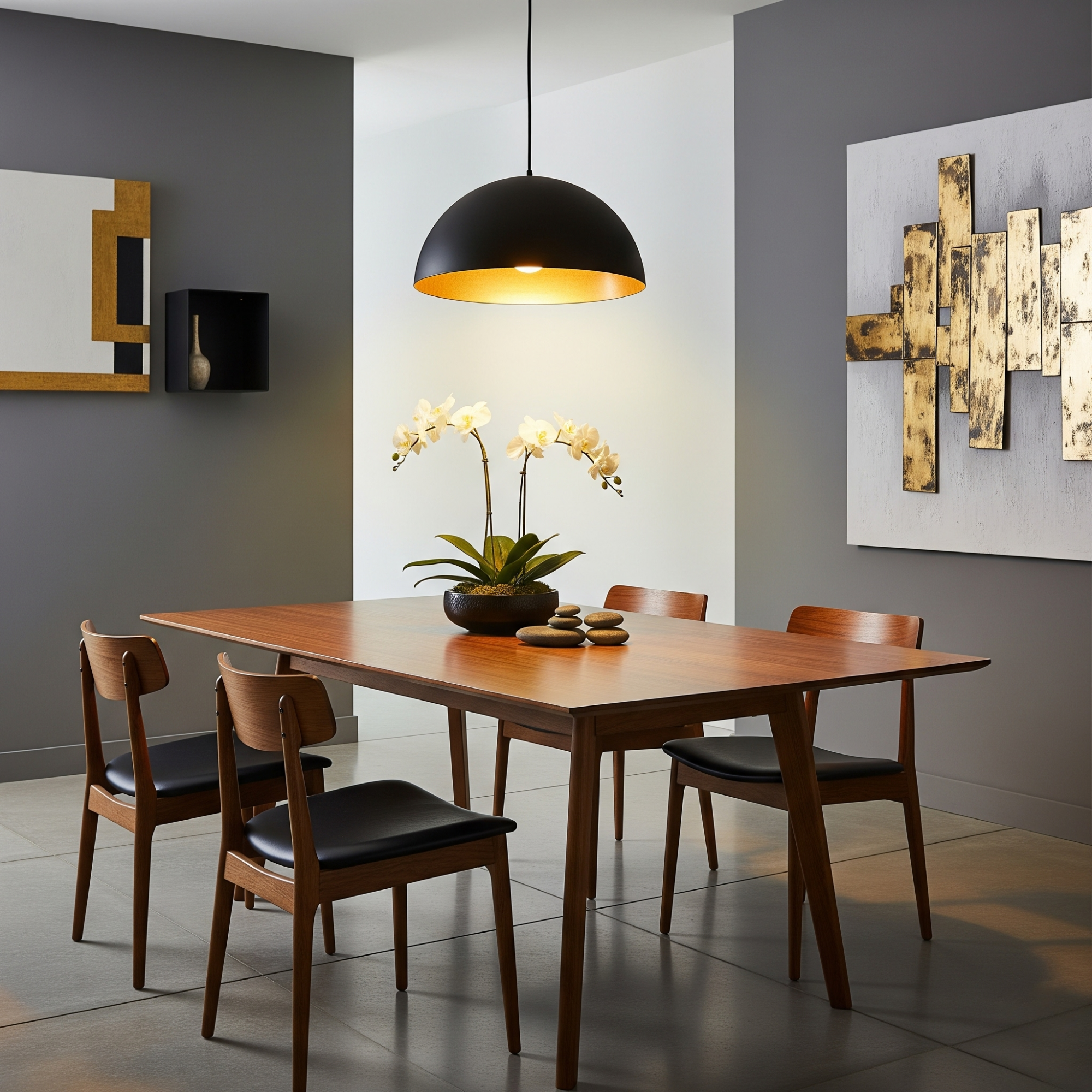 High-quality, Large Size, Black & Gold Modern Pendant Light