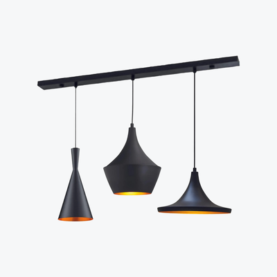 Luxury 3-Piece Modern Pendant Light Set – Black Designer Cluster, High-Quality Metal